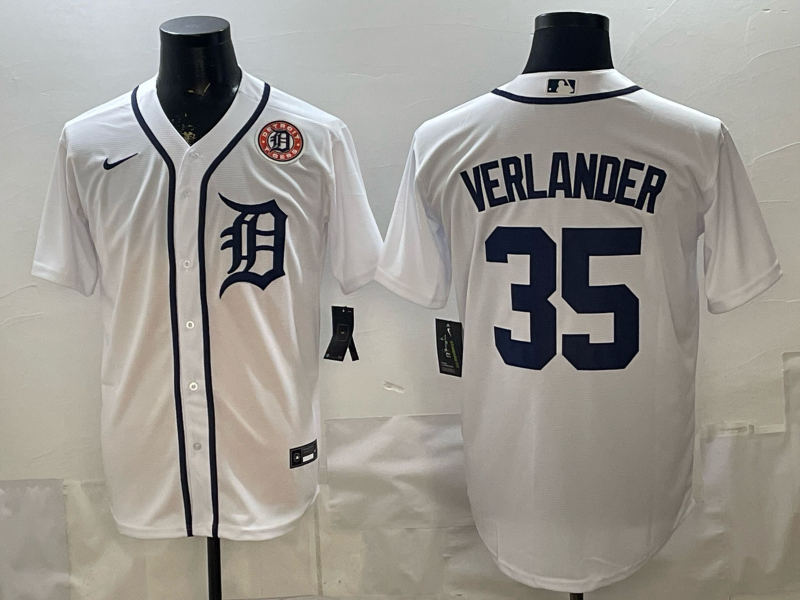 Men 2026 Detroit Tigers #35 Verlander white Game Nike MLB Jersey 001